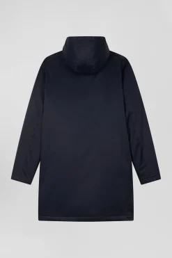 Navy blue 2-in-1 nylon parka and down jacket