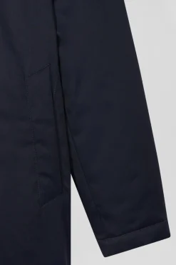 Navy blue 2-in-1 nylon parka and down jacket