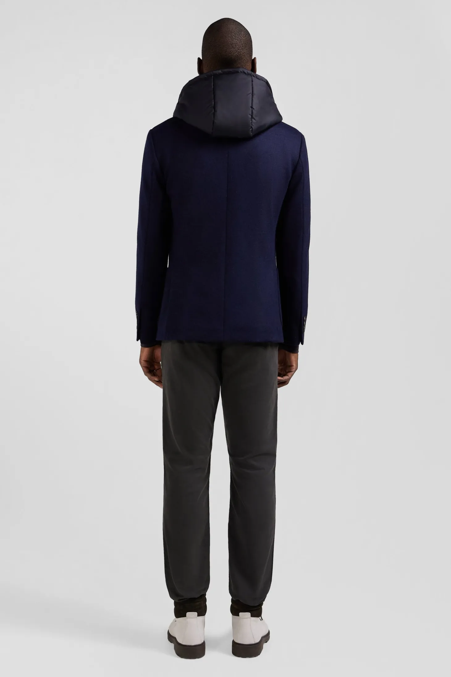 Navy blue 2-in-1 wool blend blazer Modern fit