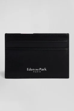 Navy blue Italian card holder with tricolour detail