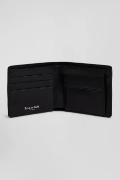 Navy blue Italian-style wallet with screen-print