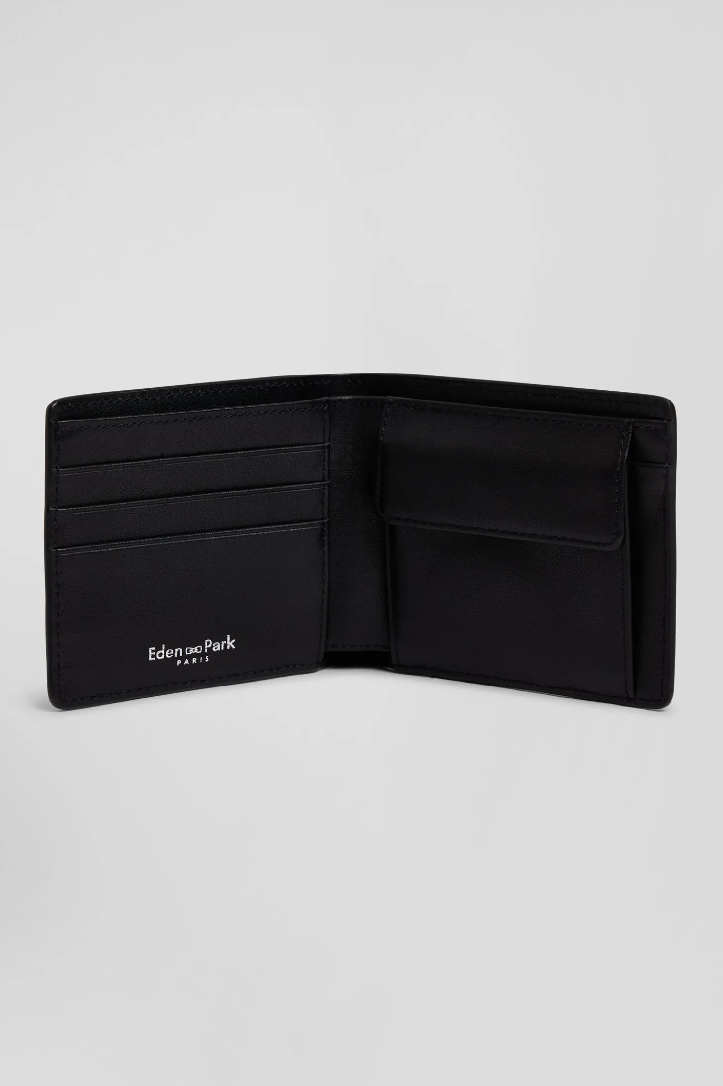 Navy blue Italian-style wallet with screen-print