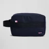 Navy blue jacquard Eden Park toiletry pouch