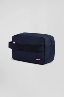 Navy blue jacquard Eden Park toiletry pouch