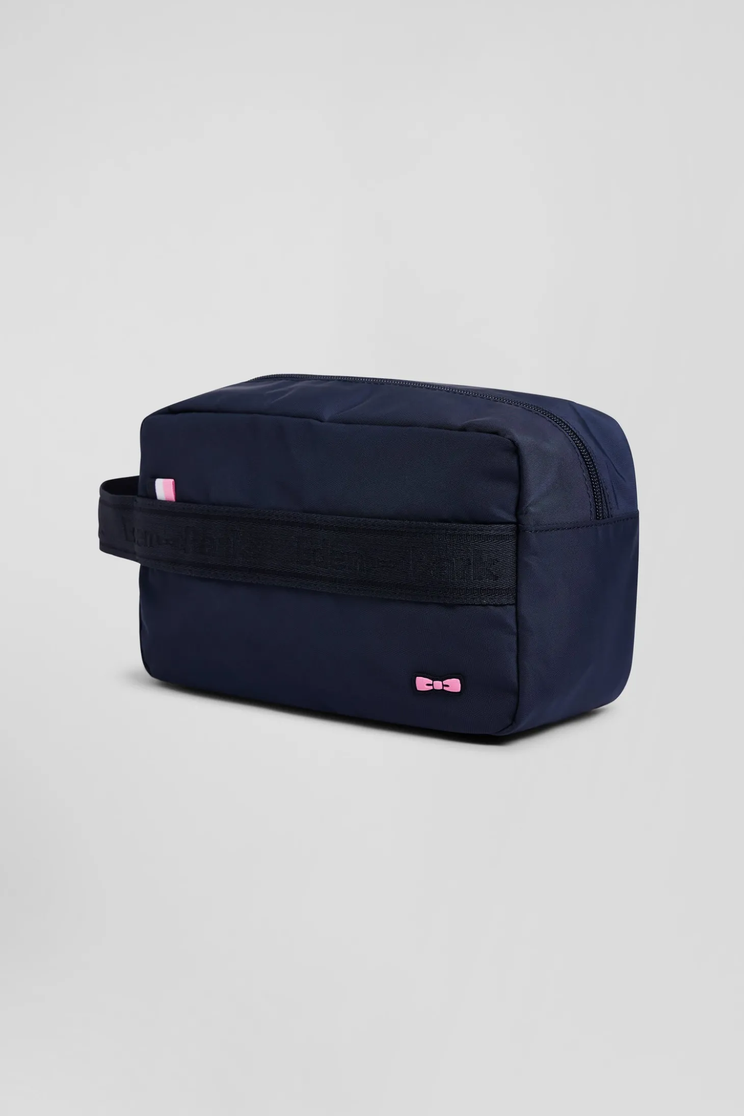 Navy blue jacquard Eden Park toiletry pouch
