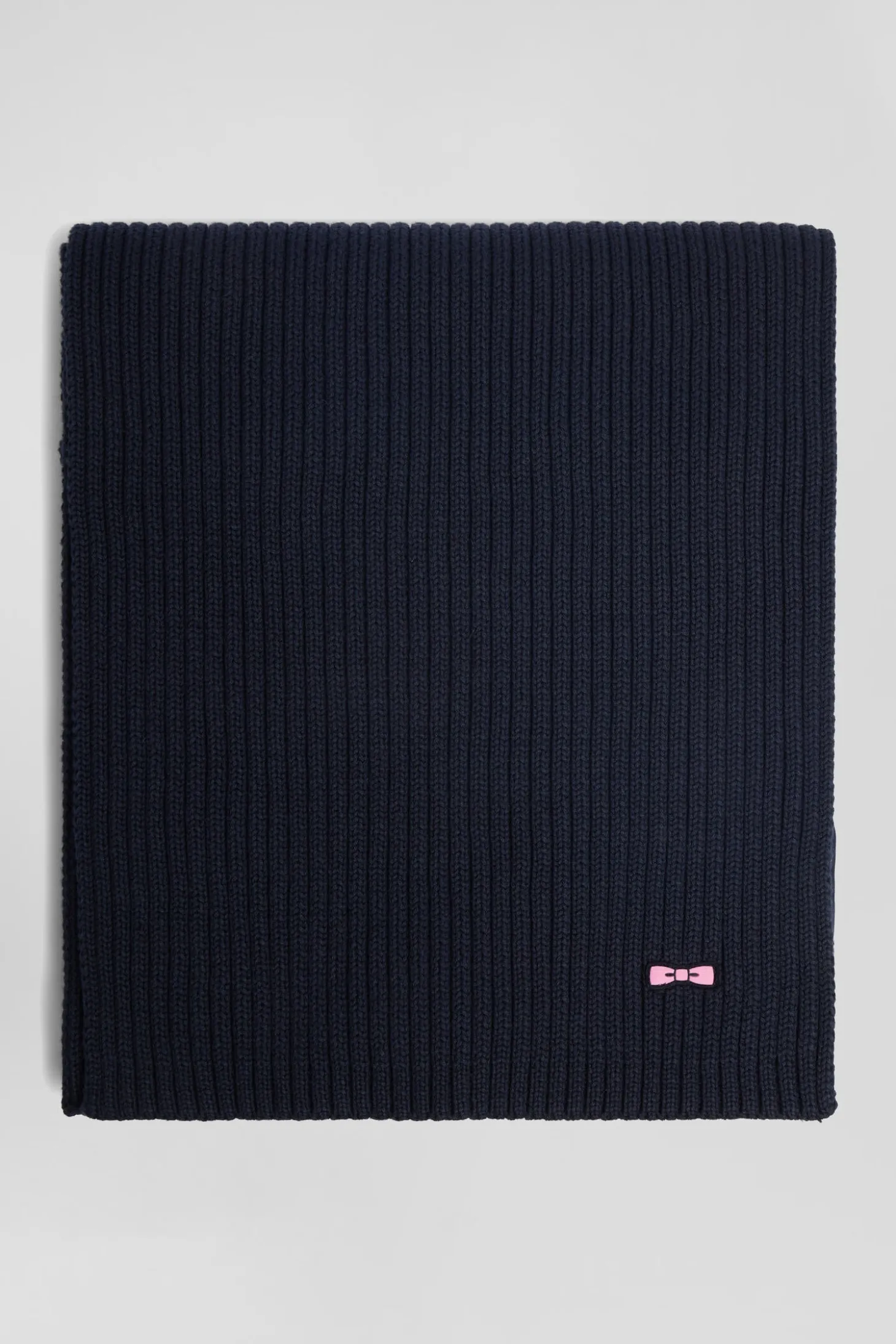 Navy blue plain cotton scarf
