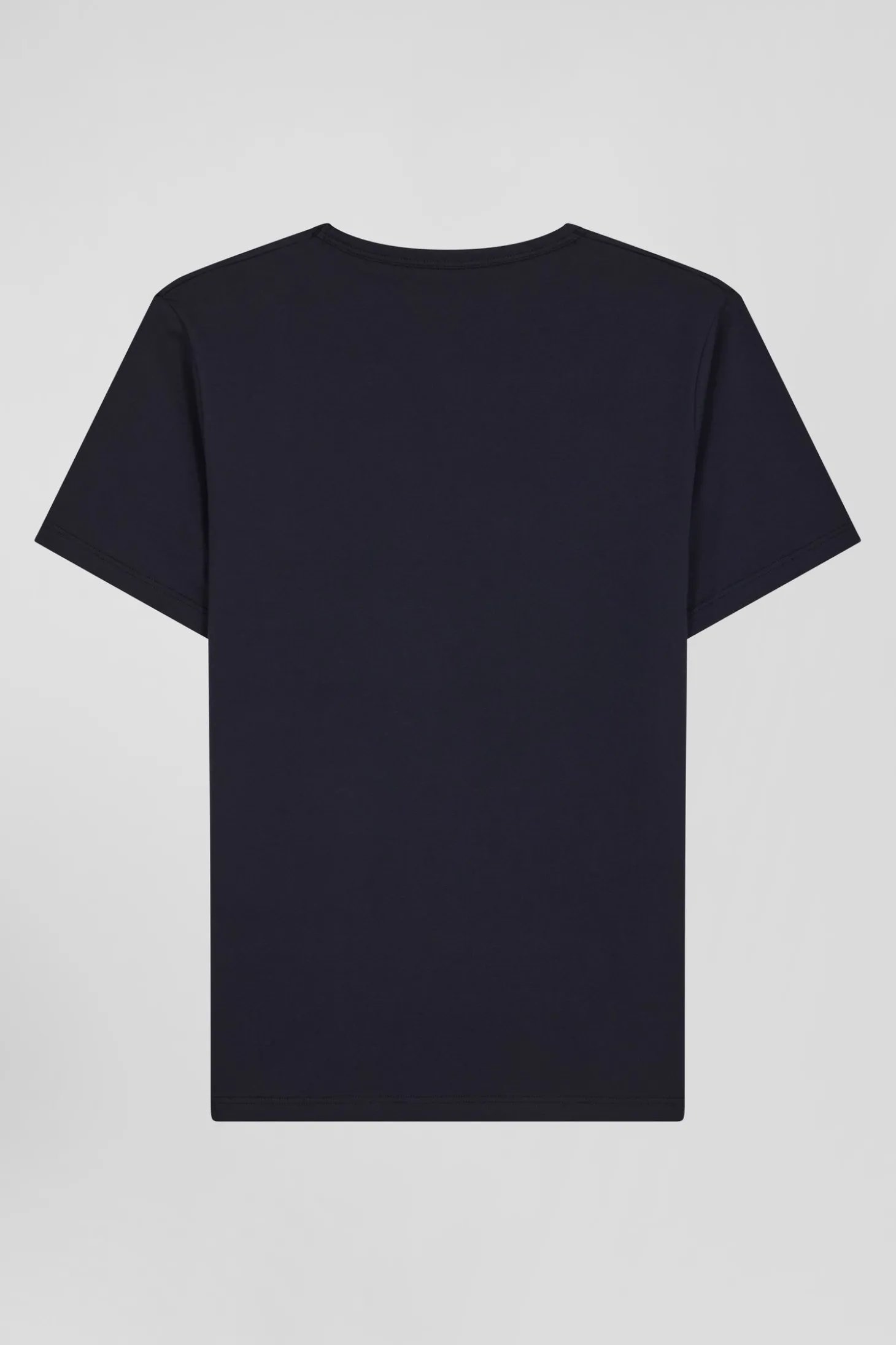 Navy blue short cotton pajamas with micro pattern shorts