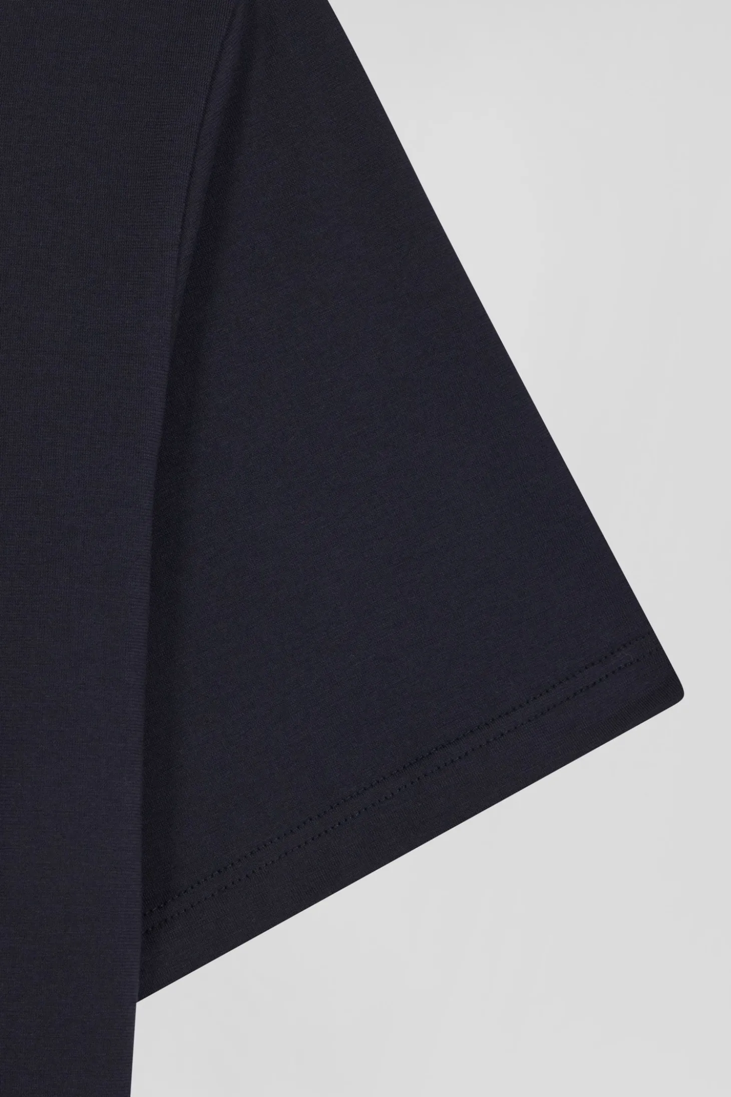 Navy blue short cotton pajamas with micro pattern shorts