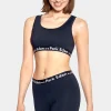 Navy blue stretch cotton jersey bra