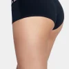 Navy blue stretch cotton shorty brief