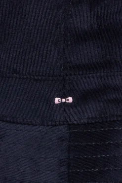 Navy blue stretch cotton bucket hat