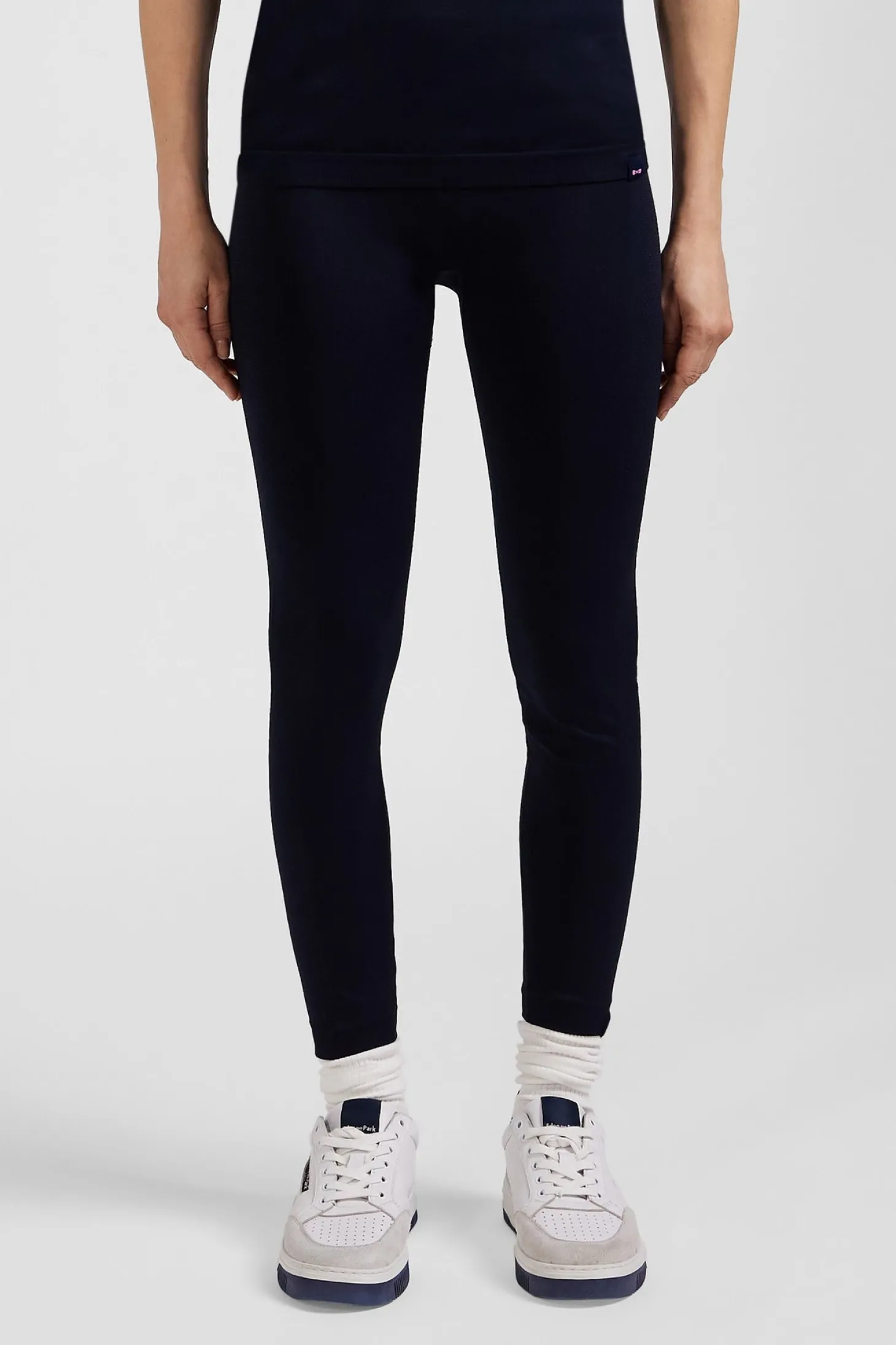 Navy blue stretch sports jogging bottoms