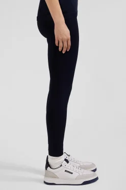 Navy blue stretch sports jogging bottoms