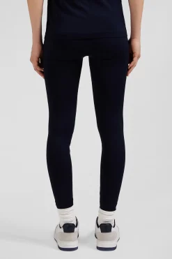 Navy blue stretch sports jogging bottoms
