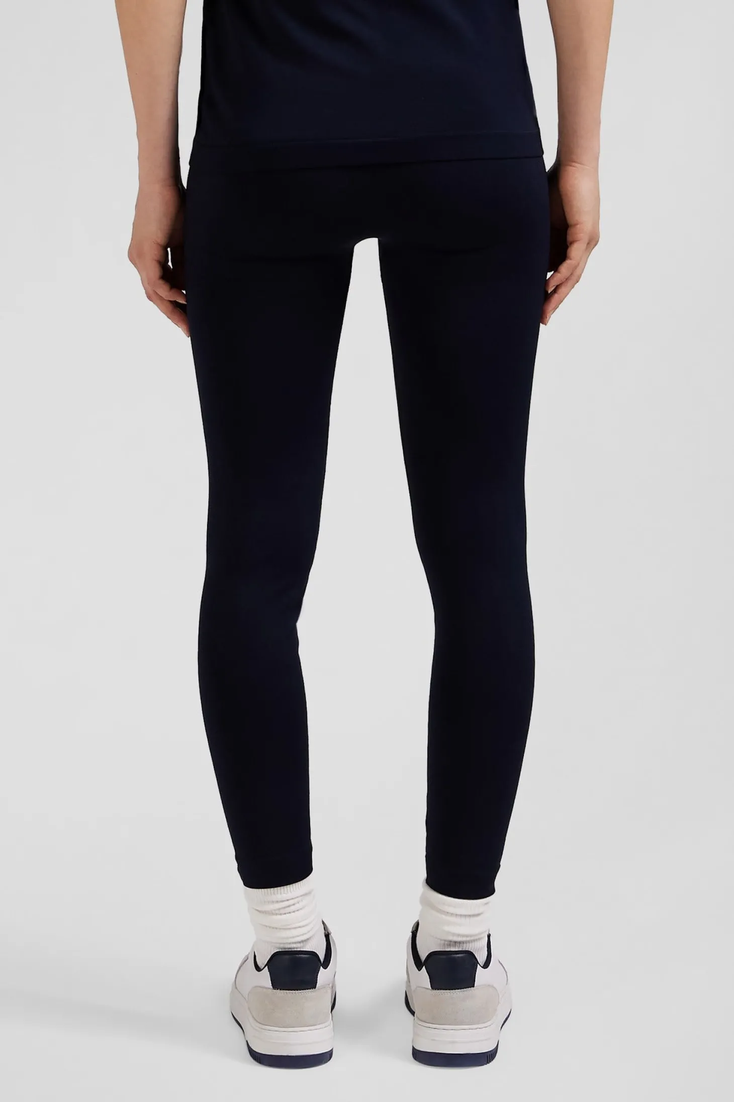 Navy blue stretch sports jogging bottoms