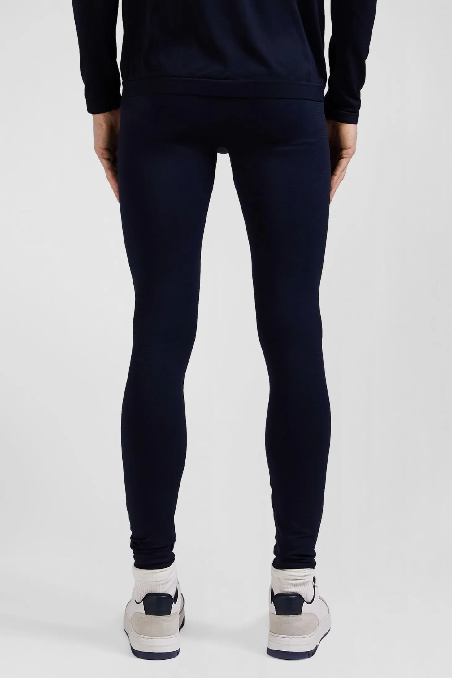 Navy blue stretch sports jogging bottoms