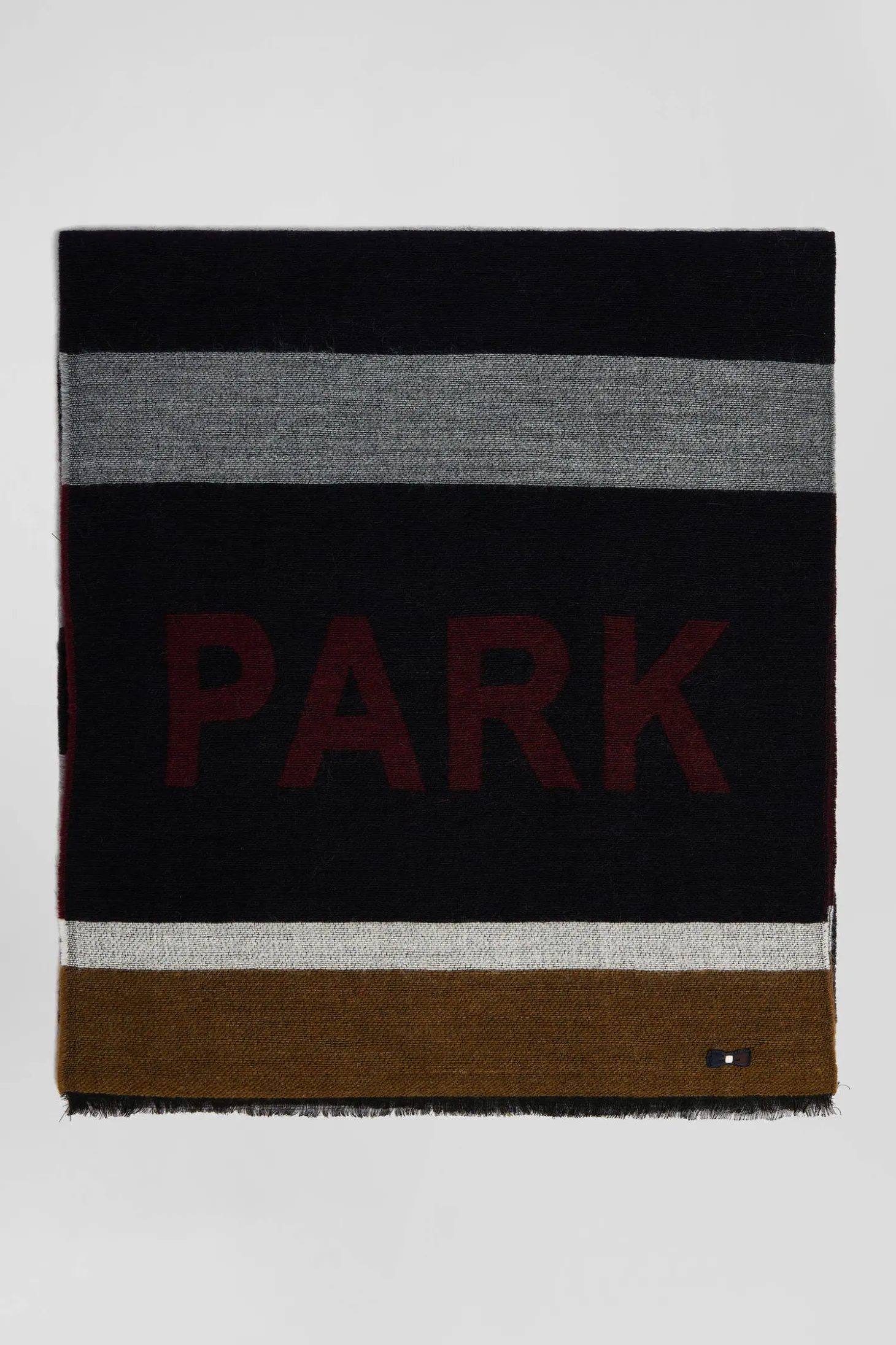Navy blue striped scarf