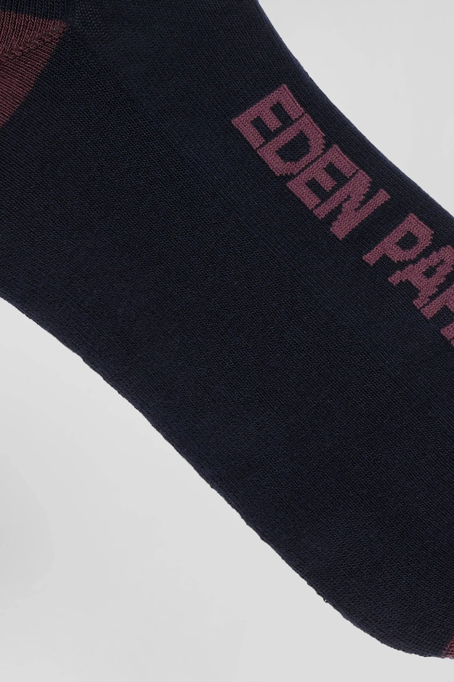 Navy blue striped stretch cotton socks