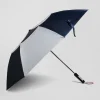 Navy blue striped umbrella