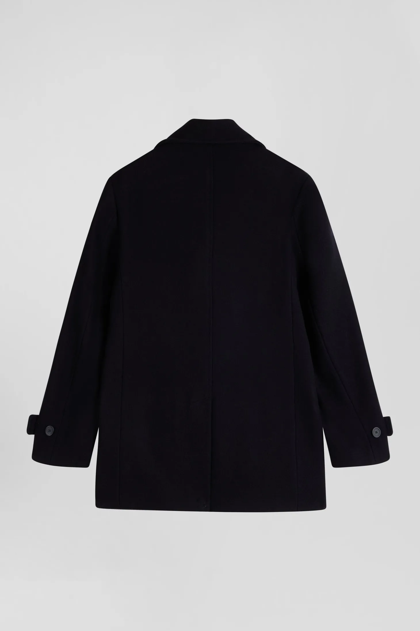 Navy blue wool blend pea coat