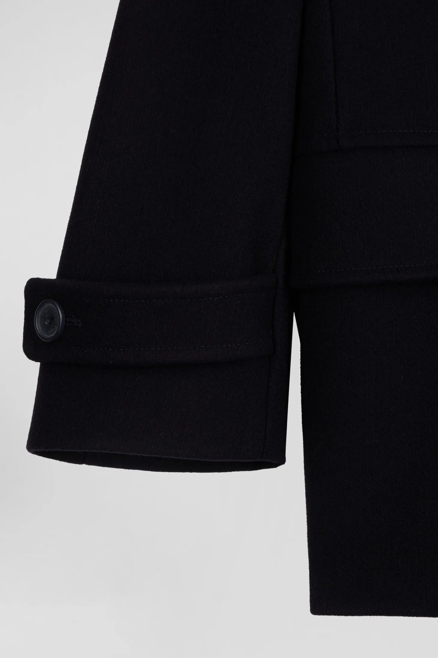 Navy blue wool blend pea coat