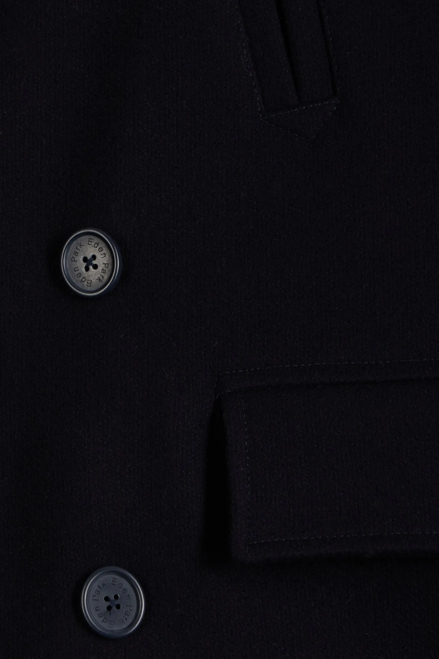 Navy blue wool blend pea coat