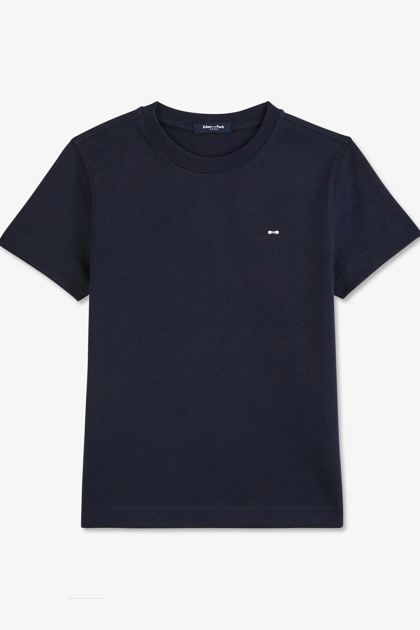 Navy blueT-shirt with embroidered bow tie on the back