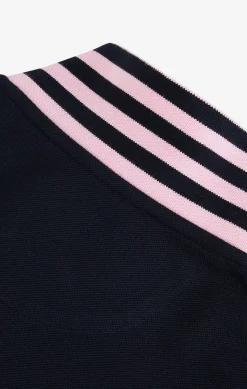 Navy cotton polo with contrasting neck