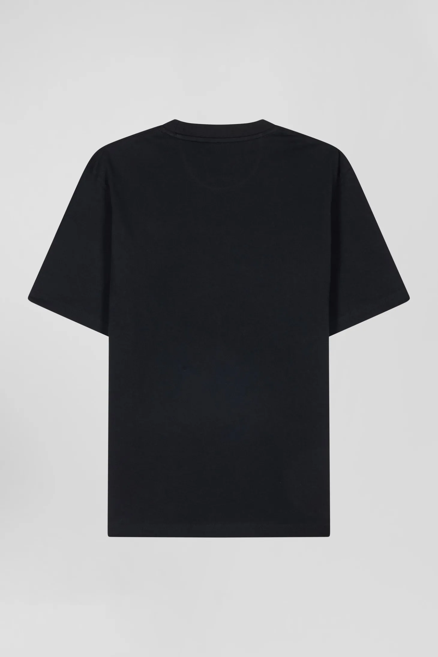 Oversize black short-sleeved cotton T-shirt with Eden Park Rugby print