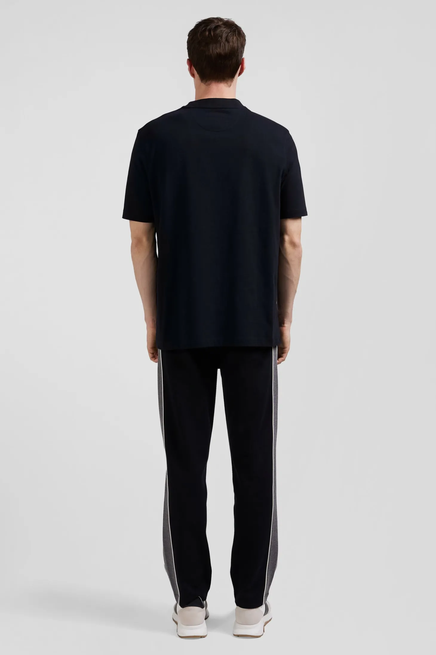 Oversize black short-sleeved cotton T-shirt with Eden Park Rugby print