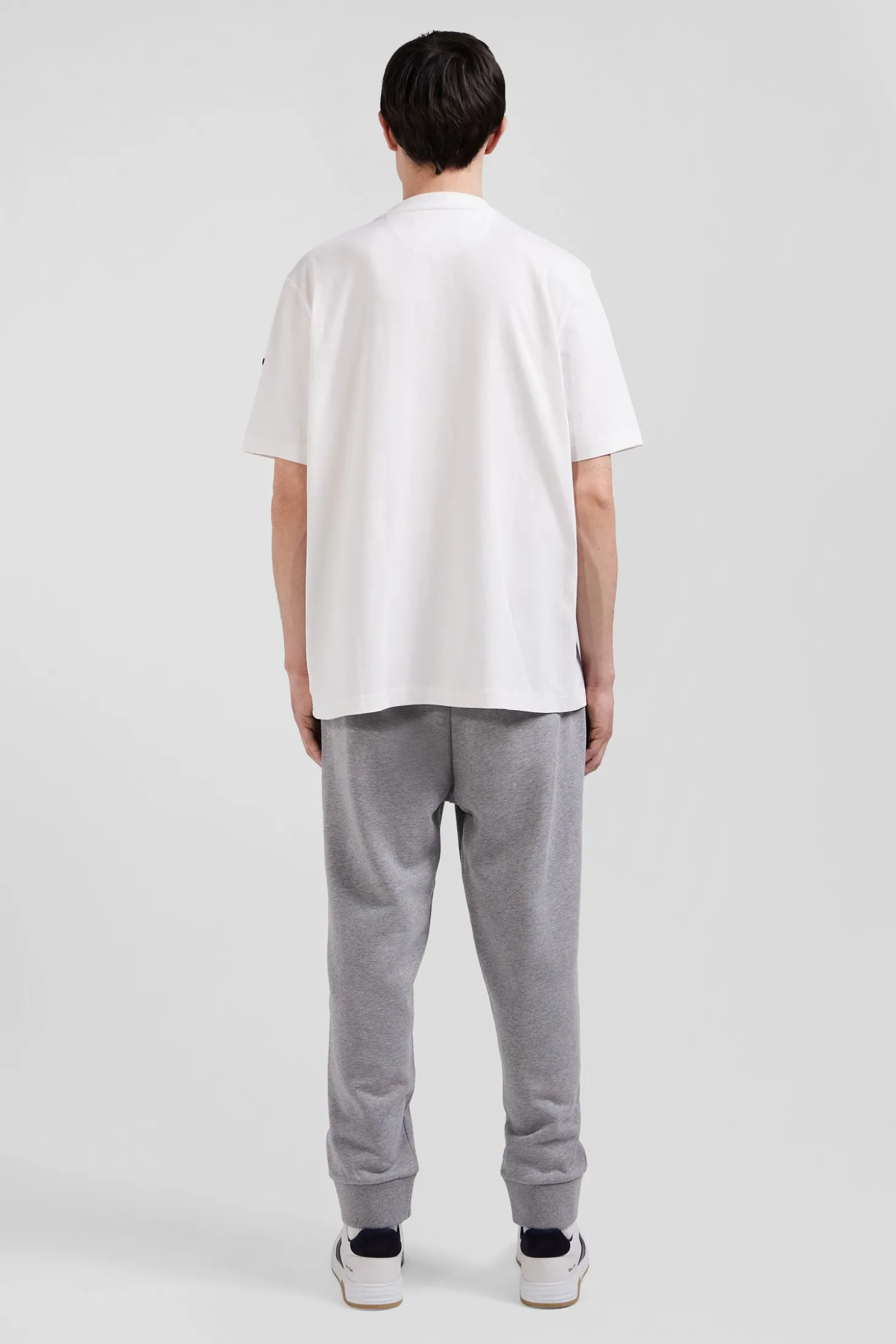 Oversize ecru Eden Park French Flair cotton short-sleeved T-shirt