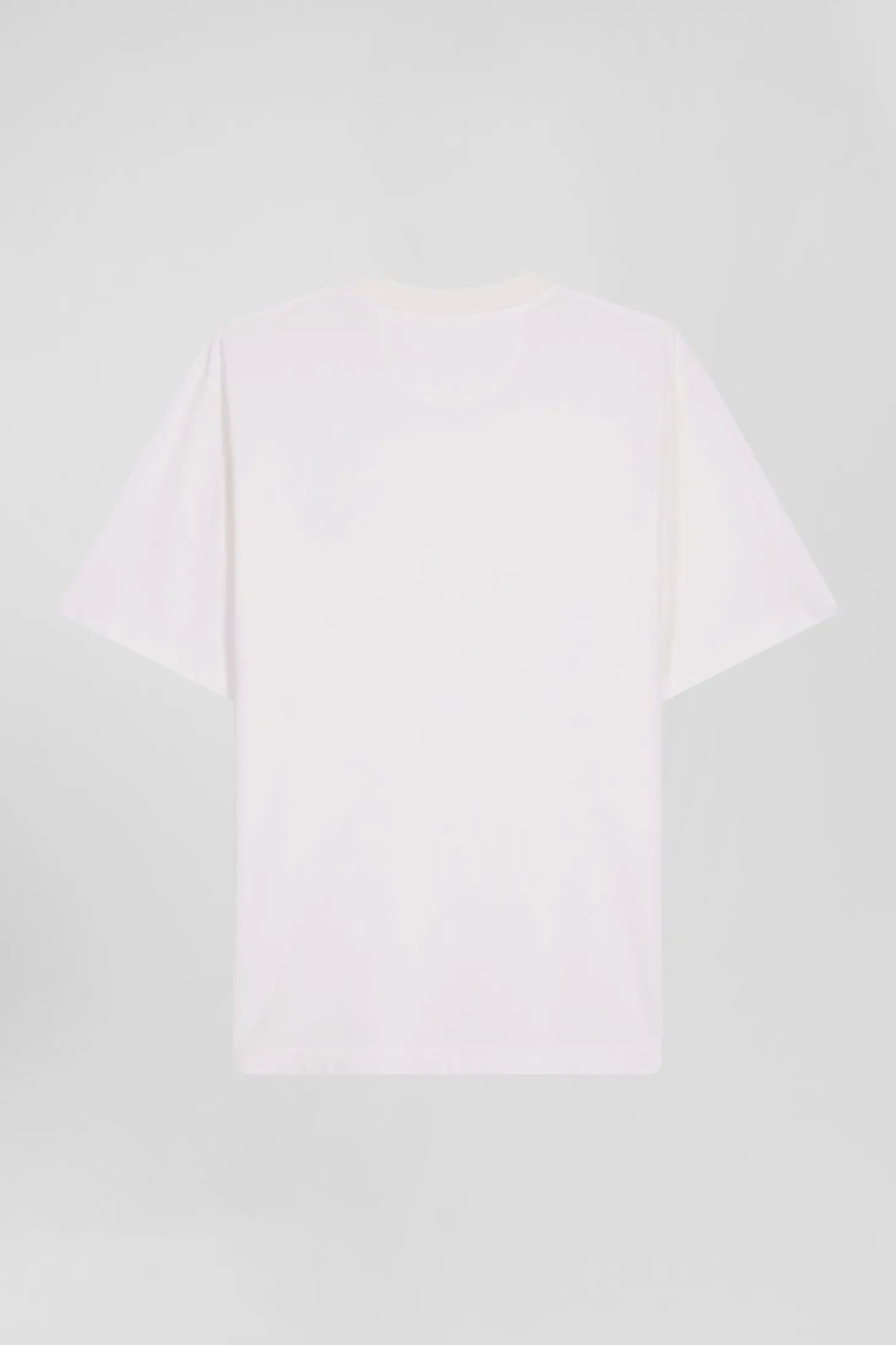 Oversize ecru unisex short-sleeved T-shirt in overdyed cotton
