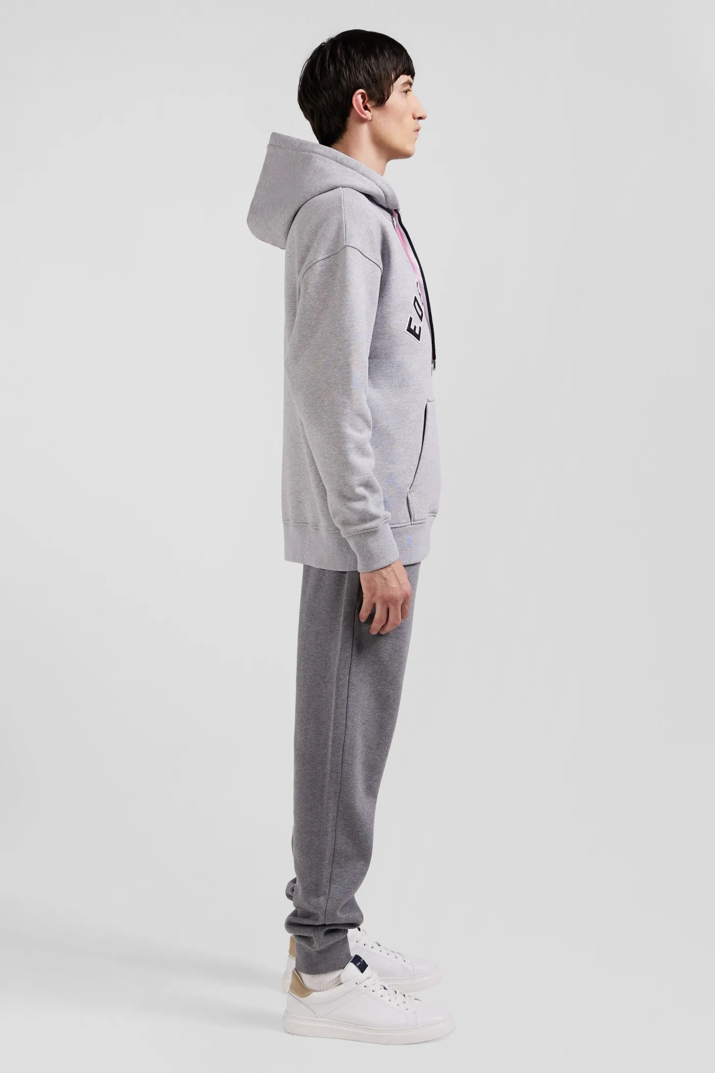 Oversize grey cotton sweatshirt