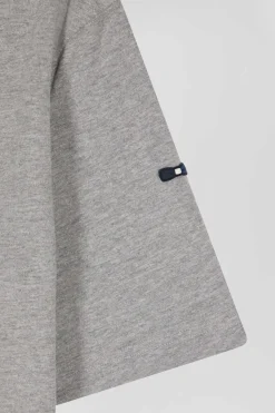 Oversize grey Eden Park French Flair cotton short-sleeved T-shirt