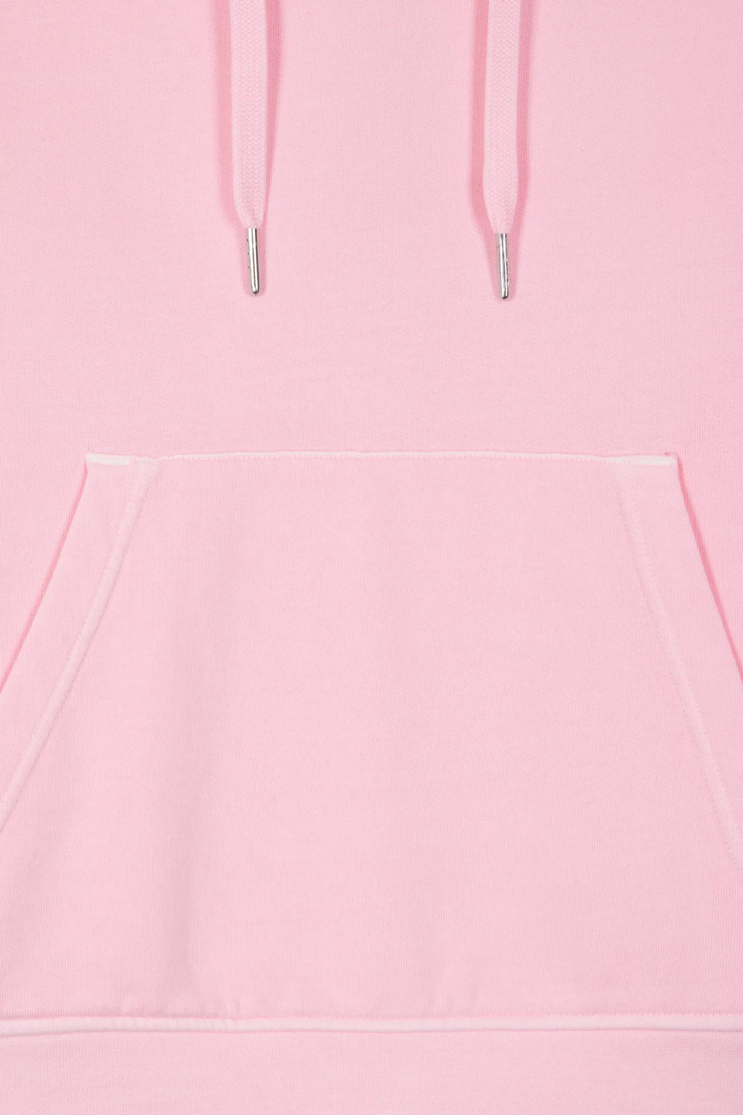 Oversize pink unisex dyed cotton fleece hoodie