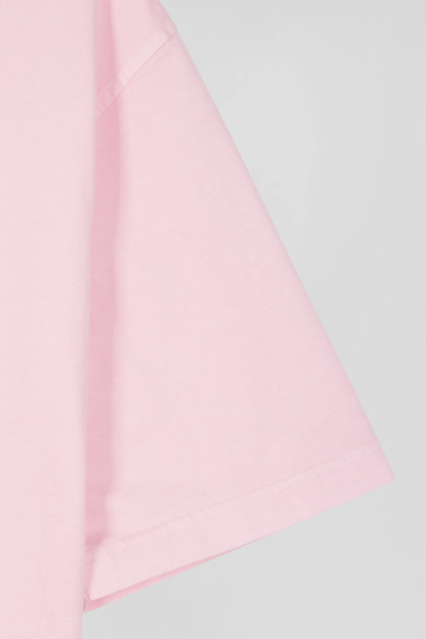 Oversize pink unisex short-sleeved T-shirt in overdyed cotton