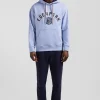 Oversize sky blue cotton sweatshirt