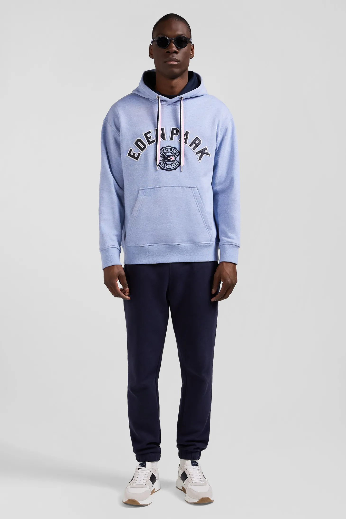 Oversize sky blue cotton sweatshirt