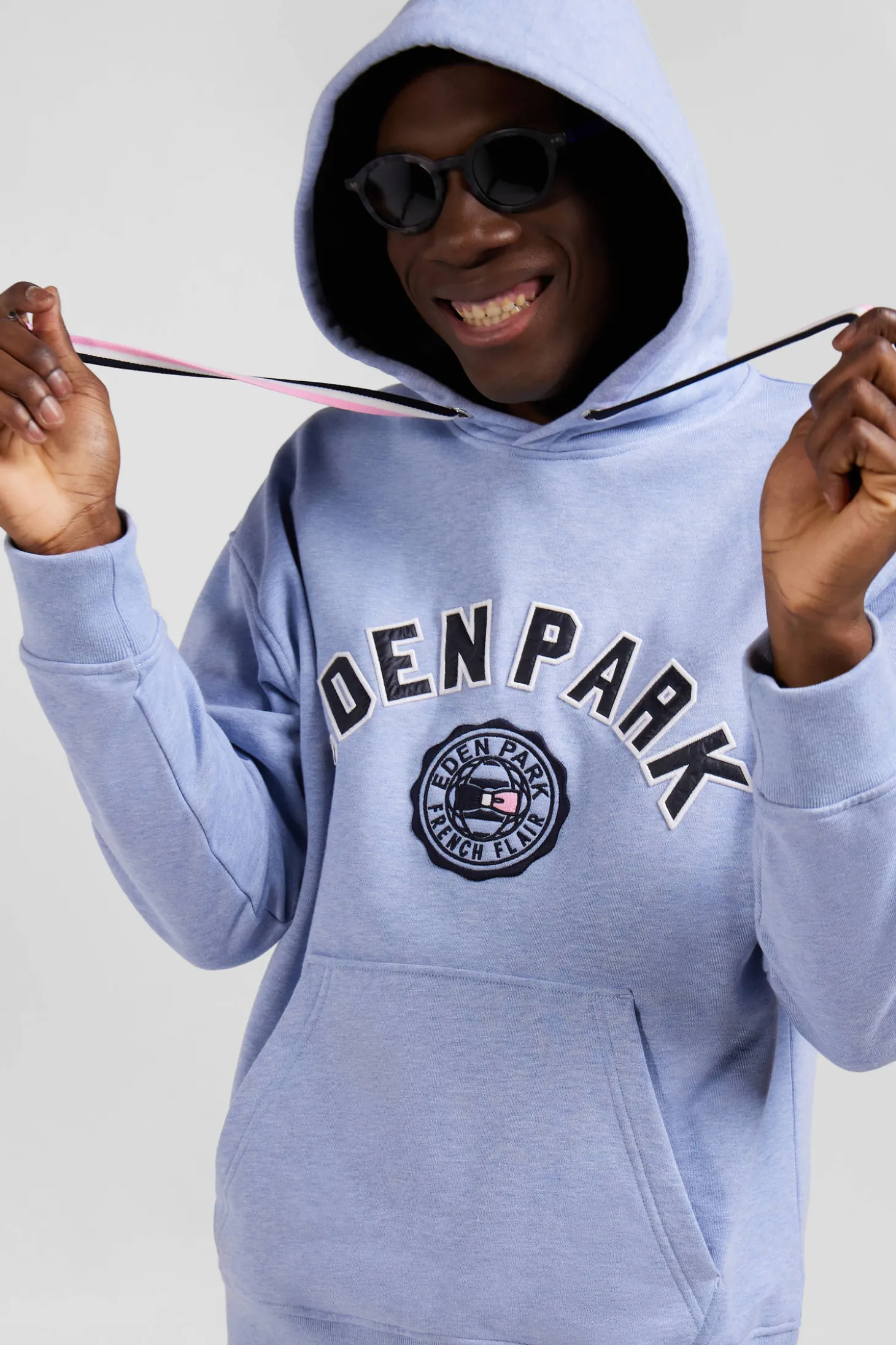 Oversize sky blue cotton sweatshirt