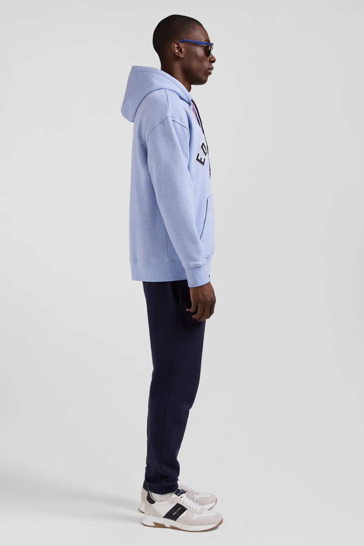 Oversize sky blue cotton sweatshirt