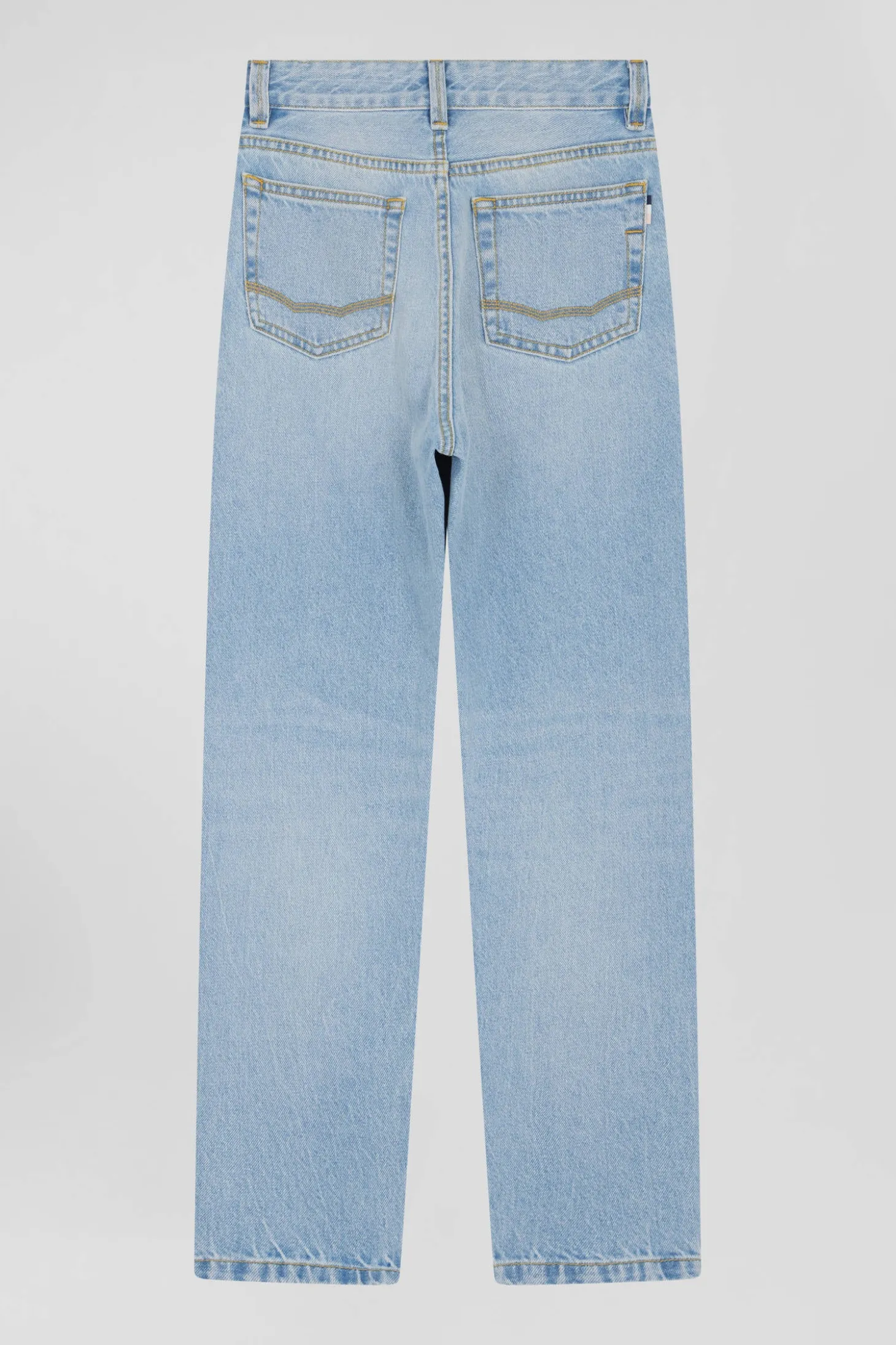 Oversize sky blue cotton denim jeans