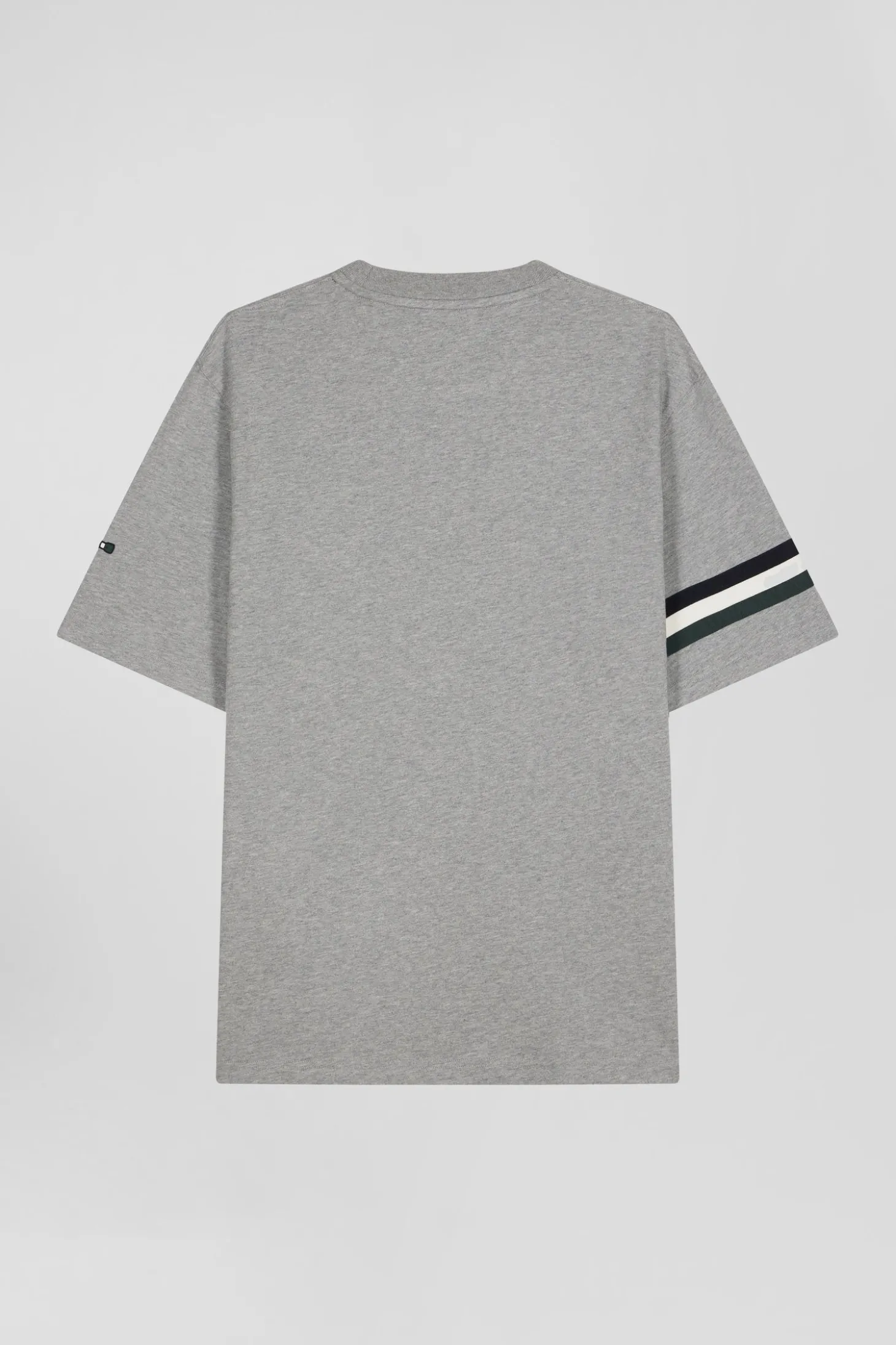Oversized grey short-sleeved cotton T-shirt with Eden Park print