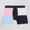 Pink colorblock stretch cotton boxers