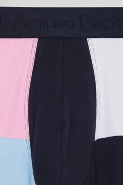 Pink colorblock stretch cotton boxers