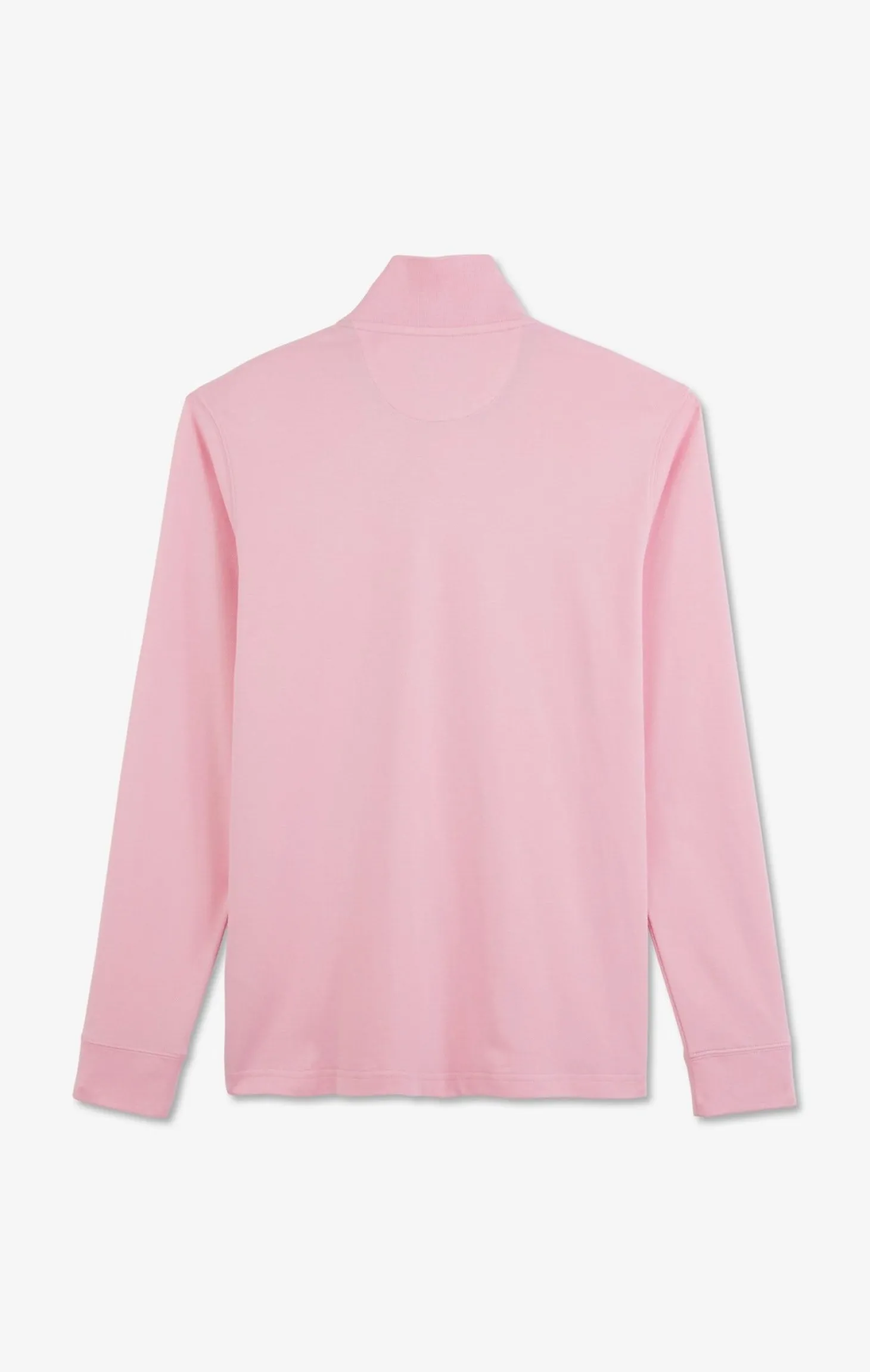 Pink cotton polo with contrasting neck