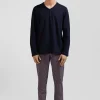 Pink long cotton pajamas with bow tie micro pattern trousers
