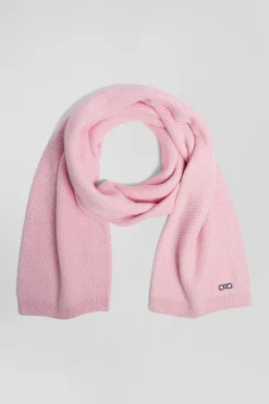 Pink plain cotton scarf