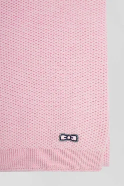 Pink plain cotton scarf