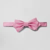 Pink silk bow tie
