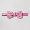 Pink silk bow tie with micro-motifs